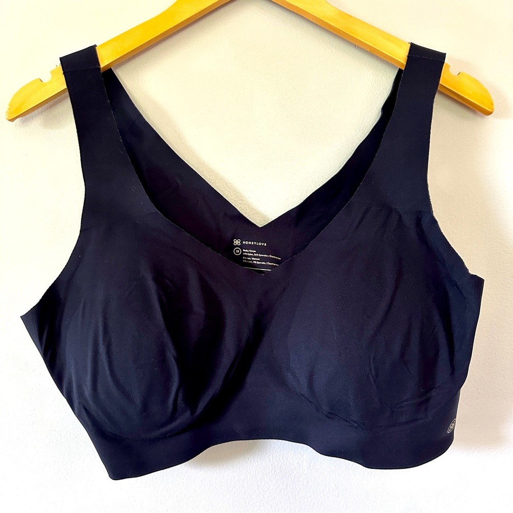 Honeylove V Neck Bra Black Vamp 1X Gently Used